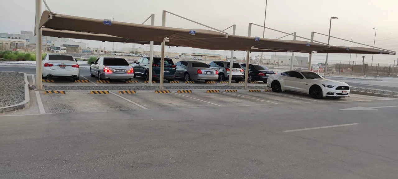 Completed car parking shade structure at Barakah Nuclear Plant in Abu Dhabi — installation view 8